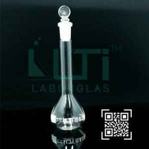 2735-CLEAR GLASS, QR. CODED VOLUMETRIC FLASK WITH SOLID GLASS STOPPER, CLASS A, SERIALIZED WITH INDIVIDUAL WORK CERTIFICATE ASTM E-288