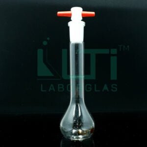 2944-CLEAR GLASS, NARROW MOUTH VOLUMETRIC FLASK WITH PTFE STOPPER, CLASS A, SERIALIZED WITH INDIVIDUAL CERTIFICATE, ASTM E-288