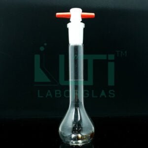 3004-CLEAR GLASS, NARROW MOUTH VOLUMETRIC FLASK WITH PTFE STOPPER, CLASS A WITH INDIVIDUAL CERTIFICATE (USP)