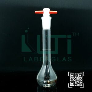 3045-CLEAR GLASS, QR. CODED VOLUMETRIC FLASK WITH PTFE STOPPER, CLASS A, USP STANDARD WITH INDIVIDUAL CERTIFICATE