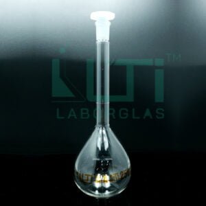 3060-CLEAR GLASS VOLUMETRIC FLASK WITH PE STOPPER, CLASS A, USP STANDARD WITH INDIVIDUAL CERTIFICATE