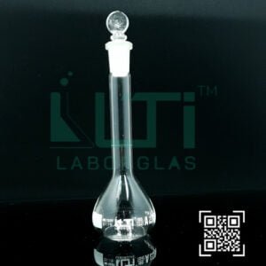 3095-CLEAR GLASS, QR. CODED VOLUMETRIC FLASK WITH GLASS STOPPER, CLASS A, USP STANDARD WITH BATCH CERTIFICATE
