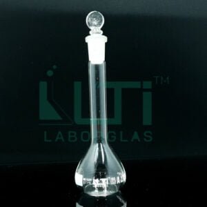 3100-CLEAR GLASS VOLUMETRIC FLASK WITH GLASS STOPPER, CLASS A, USP STANDARD WITH BATCH CERTIFICATE