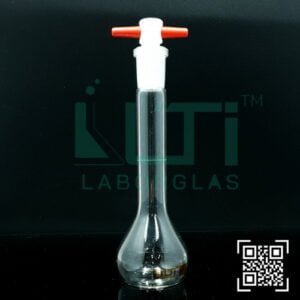 3105-CLEAR GLASS, QR. CODED VOLUMETRIC FLASK WITH PTFE STOPPER, CLASS A, USP STANDARD WITH BATCH CERTIFICATE