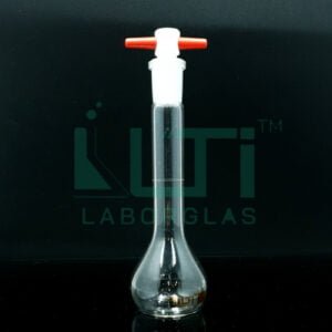 3110-CLEAR GLASS VOLUMETRIC FLASK WITH PTFE STOPPER, CLASS A, USP STANDARD WITH BATCH CERTIFICATE