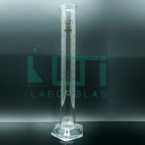 3690-CLEAR GLASS, Measuring Cylinder Graduated, Hex Base, Class A, serialized