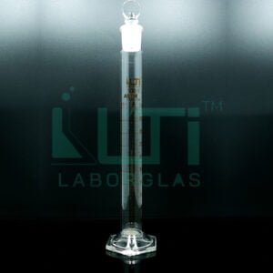 3860-Mixing Cylinder, Clear glass with Hexagonal base, Class-A, unseriailzed, ASTM