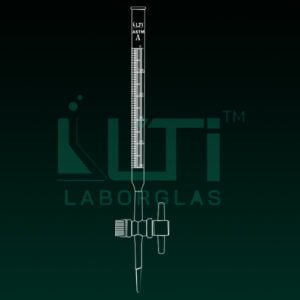 4040-ASTM, CLASS A BURETTE SCHELLBACH STRIPE, UNSERIALISED with batch CERTIFIED, STRAIGHT BORE PTFE STOPCOCK