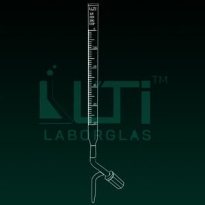 4230-CLEAR GLASS BURETTE WITH PTFE NEEDLE VALVE STOPCOCK, CLASS AS WITH INDIVIDUAL CERTIFICATE, DIN/ISO, USP
