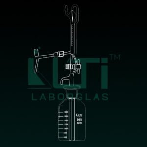 4540-Automatic Burette in Schellbach stripe, Class AS with NEEDLE VALVE Stopcock, DIN/ISO