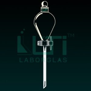 6810-Separating Funnel, Globe (Long Stem) with PTFE Plug, ASTM