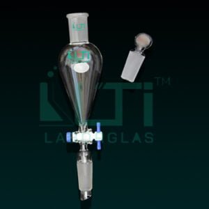 6840-Separating Funnel, Squibb, PTFE Plug with Lower Joint, ASTM