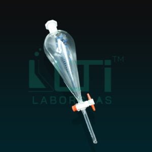 6910-Separating Funnel, Squibb shape, With Graduation, PTFE Stopcock, ISO