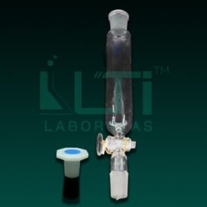 7160-Pressure Equalizing Funnels, Cylindrical, Solid Glass Stopcock, DIN/ISO