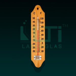 9330-THERMOMETER WALL, WOODEN BASE