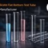 Borosilicate Flat Bottom Test Tube Manufacturer | Labtech Export